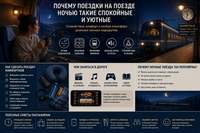 Статья Почему поездки на ночном поезде кажутся более спокойными и уютными